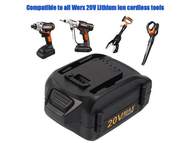 Vanon 6.0Ah for Worx WA3520 20V Lithium Poweshare Battery for Trimmer, Hedge Trimmer, Blower WA3575 WA3525 WA3578 WA3512.1 WG163 WG151s WG155s...