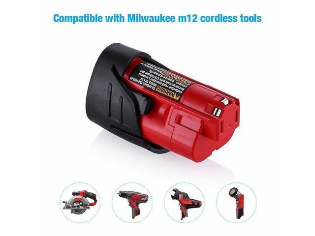 VANON For Milwaukee M12 Lithium 12V 3.5Ah Compact Battery Pack 48-11-2420 48-11-2430 48-11-2402 48-11-2401 48-11-2411 Cordless