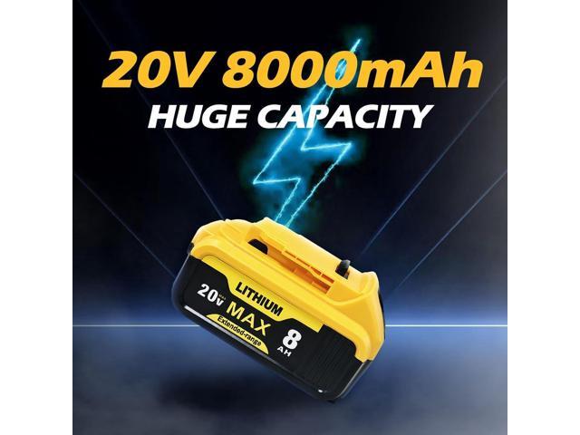 VANON 20V MAX 8.0Ah Lithium Ion Battery for DEWALT DCB204 DCB205 DCB206 DCB205-2