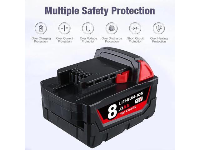 VANON 2pack for milwaukee M18 18V 8.0ah LI-ION 48-11-1890 48-11-1850 48-11-1828 48-11-1820 48-11-1815 Cordless Tools