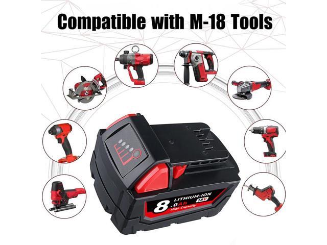 VANON 2pack for milwaukee M18 18V 8.0ah LI-ION 48-11-1890 48-11-1850 48-11-1828 48-11-1820 48-11-1815 Cordless Tools