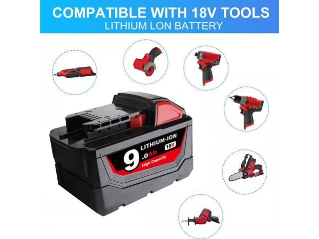 VANON Replace for MILWAUKEE M18 Battery 18V 9000mAh Li-ion 48-11-1890 48-11-1850 48-11-1828 48-11-1820 48-11-1815