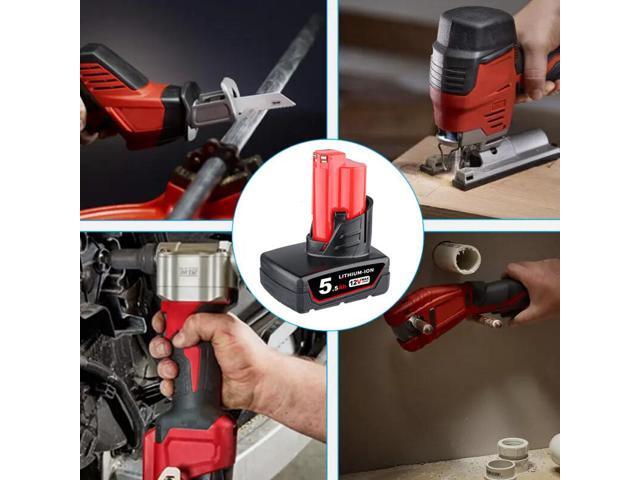 VANON for Milwaukee 48-11-2460 M12 LITHIUM XC 5.5Ah Extended Capacity Battery Pack 48-11-2440