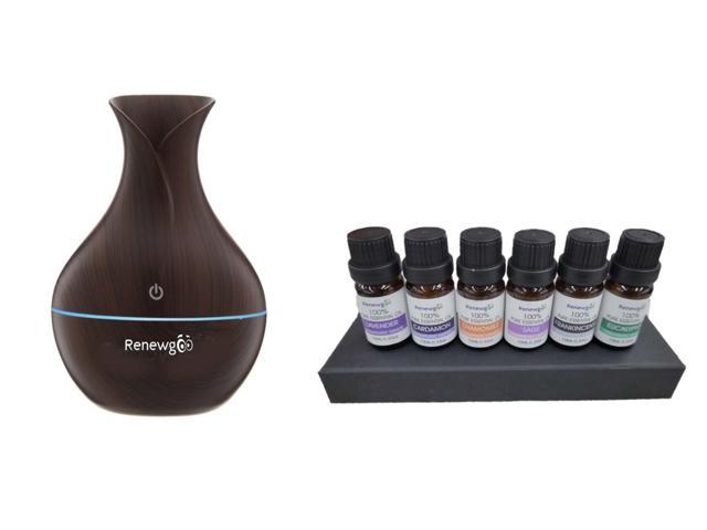 Photos - Humidifier Renewgoo Ultimate Aromatherapy Bundle: Color-Changing Vase Aroma Diffuser