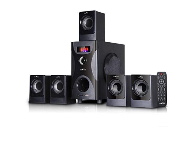 beFree Sound 5.1 Channel Surround Sound Bluetooth Speaker System in Black - Reconditioned - image 2