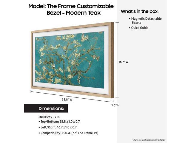 Samsung - 32” The Frame Customizable Bezel - Modern Teak - image 6