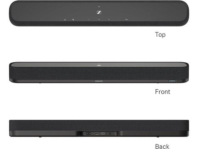 Sennheiser - AMBEO Soundbar Mini Compact Device with Adaptive Features and Multiple Connectivity - Black - image 3