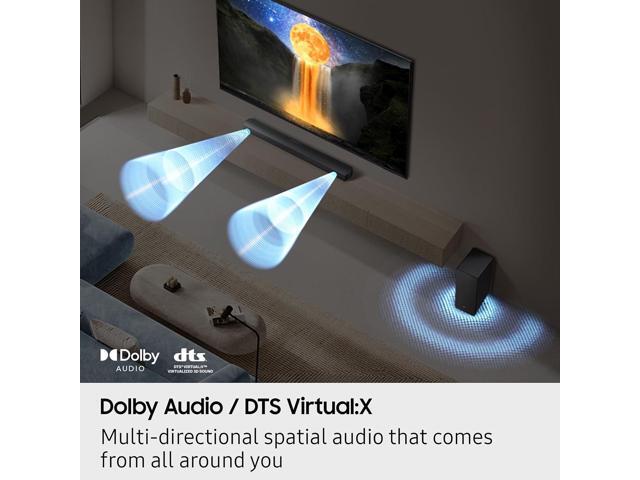 Samsung - B-Series HW-B550F 2.1Ch DTS Virtual:X Soundbar with Subwoofer - Titan Black - image 6