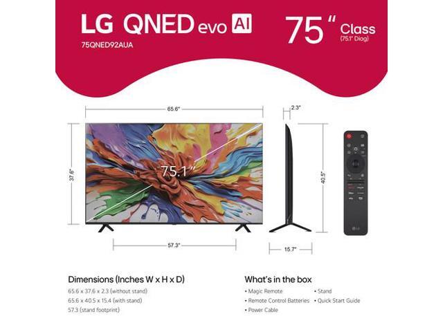 LG - 75" Class 92A Series QNED evo AI MiniLED 4K UHD Smart  webOS TV (2025) - image 8