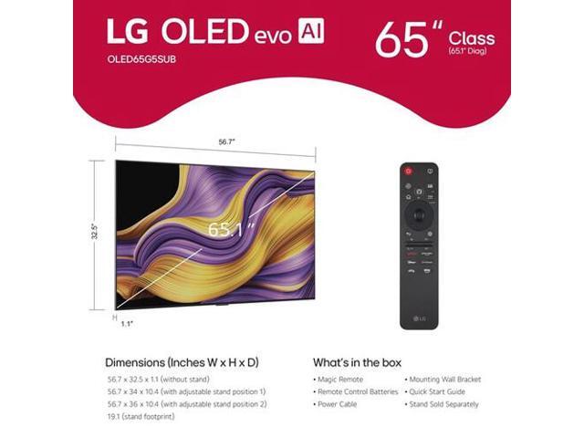 LG - 65" Class G5 Series OLED evo AI 4K UHD Smart webOS TV with One Wall Design (2025) - image 4
