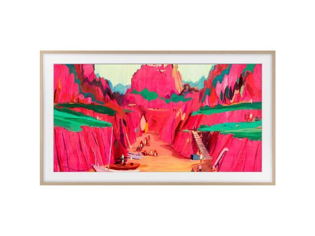 Samsung - 85" The Frame Customizable Bezel - Modern - Teak - image 3