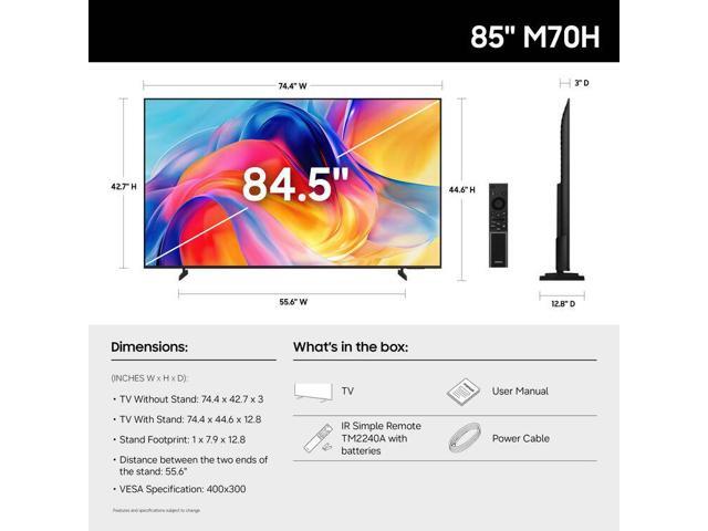 Samsung - 85" Class M70H Series Mini LED 4K UHD SamsungVision AI Smart Tizen TV (2026) - image 5