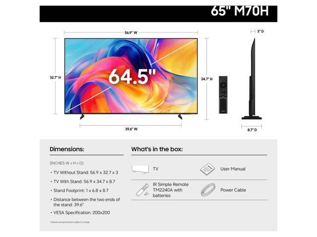 Samsung - 65" Class M70H Series Mini LED 4K UHD SamsungVision AI Smart Tizen TV (2026) - image 6