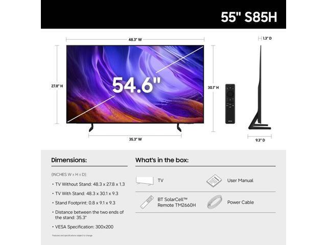Samsung - 55" Class S85H OLED 4K UHD SmartVision AI Smart Tizen TV (2026) - image 5
