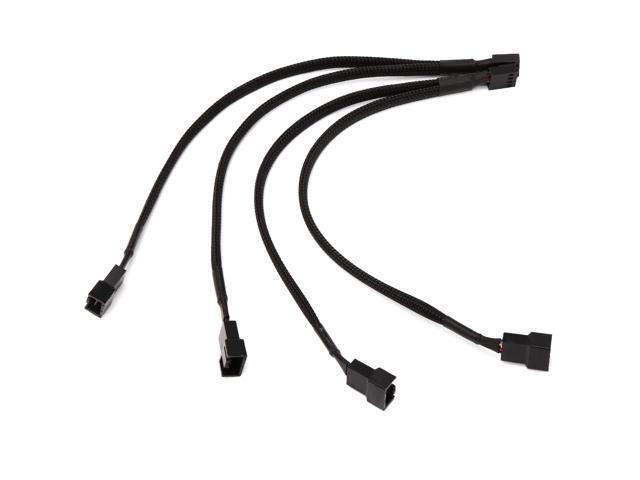 2Pcs 9inch 4 pin PWM Fan Splitter Y Extension Power Cable Cord