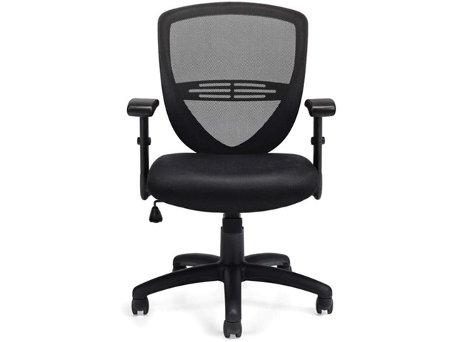 GOF Ergonomic and Stylish Multifunctional Task Chair (G11320B), Mesh Back Tilter with Mesh Fabric Cushioned Seat for Home Office, School, Library,...