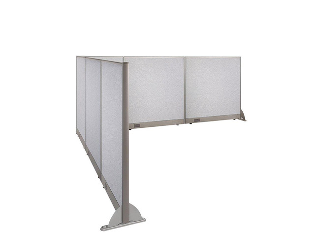 GOF L-Shaped Office Partition Set, Freestanding Privacy Wall/ Cubicle/ Workstation/ Room Divider (102'D x 126'W x 48'H)