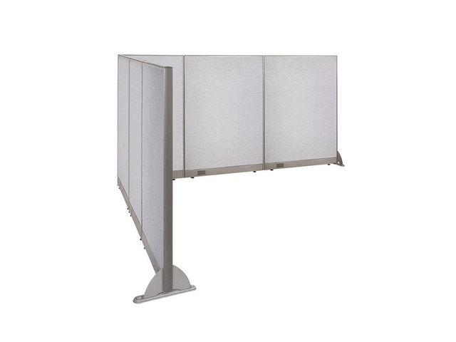 GOF L-Shaped Office Partition Set, Freestanding Privacy Wall/ Cubicle/ Workstation/ Room Divider (120'D x 126'W x 60'H)