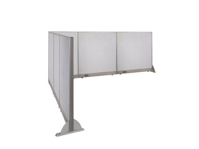 GOF L-Shaped Office Partition Set, Freestanding Privacy Wall/ Cubicle/ Workstation/ Room Divider (120'D x 126'W x 48'H)