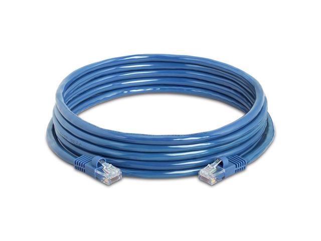 Cmple - [5 PACK] 15 Feet Cat5e Cable, Ethernet Patch Cord, Blue Cat5 Wire for Fast Internet, RJ45 Connectors, LAN Network Internet Cord, Modem...