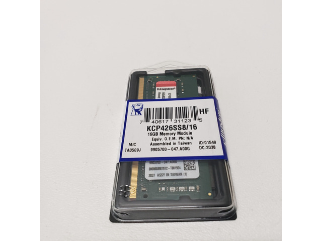 Kingston KCP426SS8/16 16GB DDR4 2666MHz Single Rank SoDIMM Memory Module