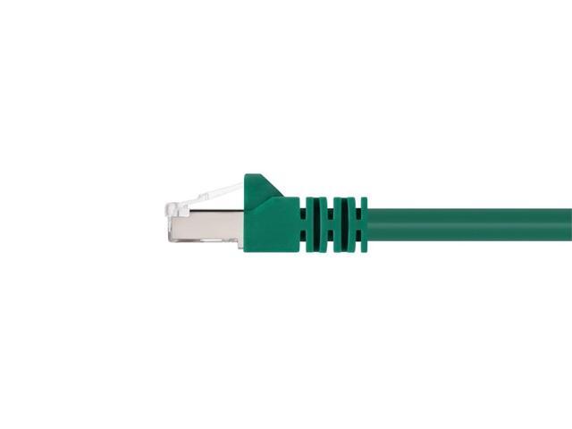 Monoprice Cat6A Ethernet Patch Cable - 10 Feet - Green Network Internet Cord - RJ45, 550Mhz, STP, Pure Bare Copper Wire, 10G, 26AWG