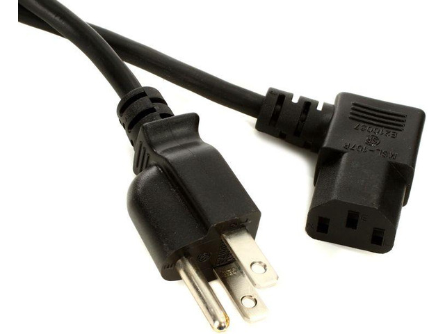 Hosa Power Cord Right Angle IEC 8'