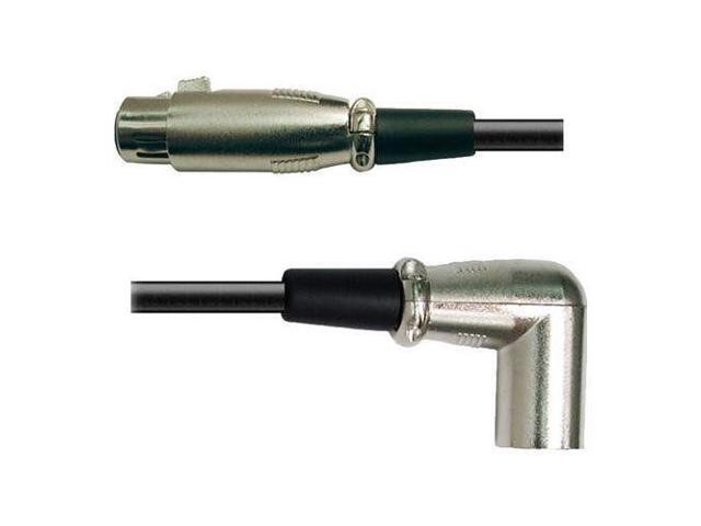 Hosa Technology Balanced Interconnect, XLR3F to Right-angle XLR3M, 1.5 ft