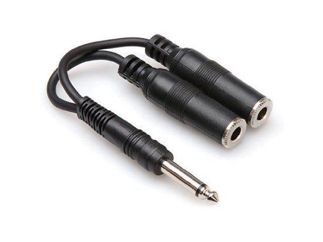 HOSA - YPP-111 - Y Cable - 1/4 in TS to Dual 1/4 in TSF