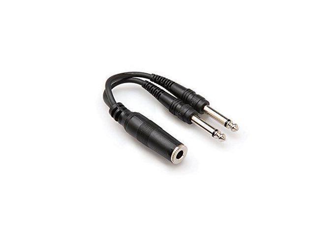 Y-Cable 1/4 (F) Mono to Dual 1/4 (M) Mono Insert & Y Cable - UnBalanced Cable