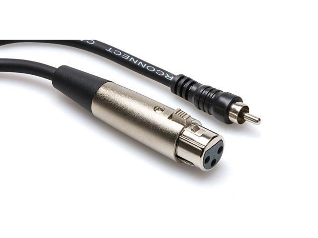HOSA XLR (F) - RCA, 5ft.* THESE UNBALANCED CABLES ARE WIRED PIN-2-TO-TIP, PINS-3 & 1-TO-SLEEVE (GND).