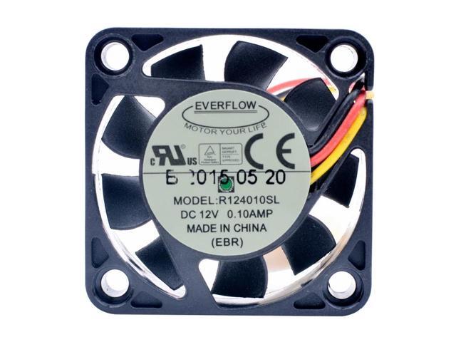 R124010SL EVERFLOW 4cm 4010 40x40x10mm 40mm fan 12V 0.10A 3 line speed detection mute CPU cooling fan
