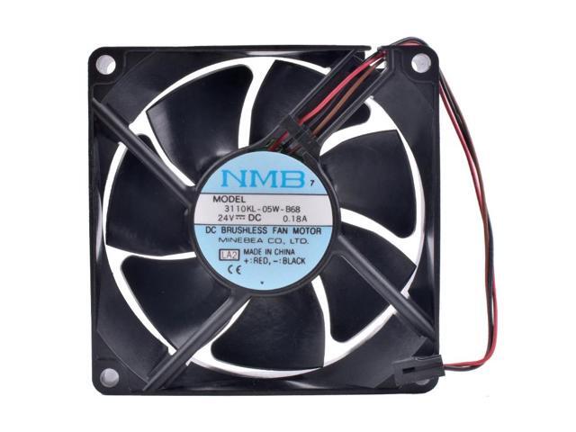 3110KL-05W-B68 8cm 80mm fan 8025 24V 0.18A Double ball bearing mute inverter industrial computer cooling fan