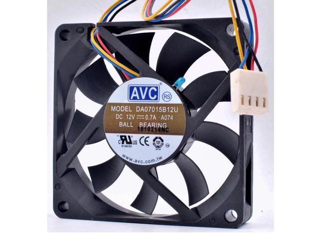 DA07015B12U 7cm 70mm fan 12V 0.70A 4 lines pwm computer chassis CPU cooling fan