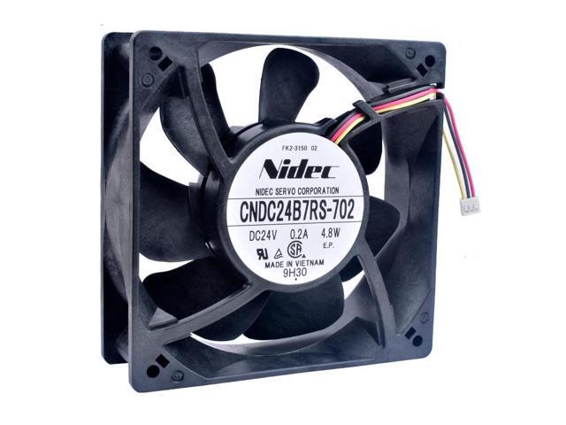 CNDC24B7RS-702 12cm 120mm fan 120x120x38mm DC24V 0.20A 4.8W 3 lines, double ball bearing, silent inverter server cooling fan