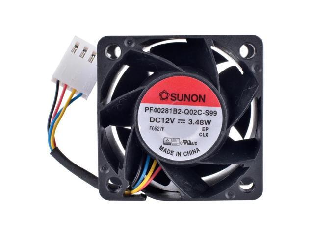 PF40281B2-Q02C-S99 4cm 40mm 4028 40x40x28mm 12V 3.48W PWM double ball bearing large air volume cooling fan
