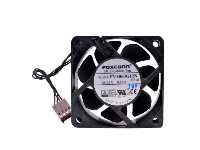 PVA060G12N 6cm 60mm 60x60x25mm 6025 DC12V 0.55A 4 lines server chassis CPU high air volume cooling fan