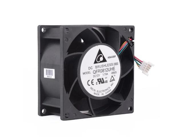 QFR0812UHE 8cm 8038 80x80x38mm DC12V 1.70A 4 wires High air cooling fan for server