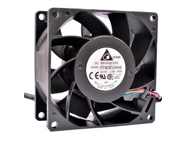 FFB0812HHE 8cm 8038 80mm fan 80x80x38mm DC12V 0.30A server low speed mute cooling fan
