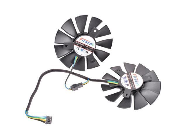 FD7010H12S GTX1050 GTX1060 GTX960 GTX950 GTX750ti/R9 370 12V 0.35A diameter 75mm hole distance 40mm graphics card cooling fan