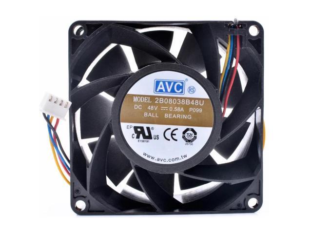 2B08038B48U 8cm 8038 80x80x38mm 48V 0.58A communication server chassis cooling fan