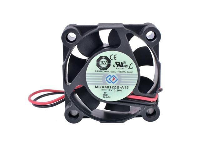 MGA4012ZB-A15 4cm 40mm 4015 12V 0.20A 2-wire double ball bearing large air volume cooling fan