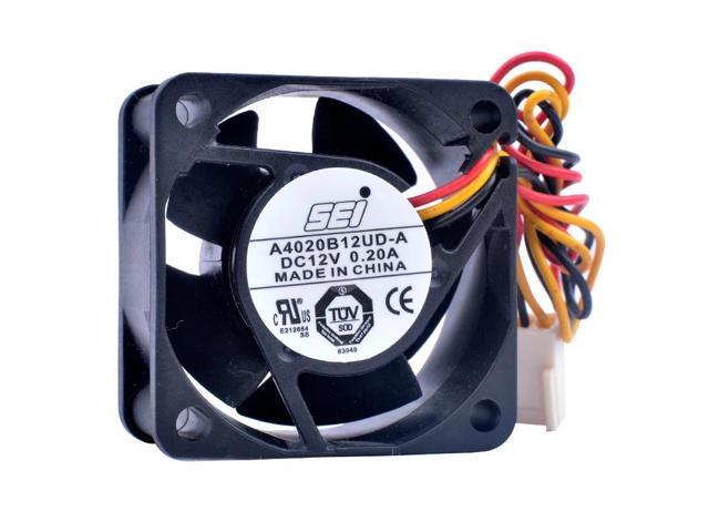 A4020B12UD-A 4cm 4020 40mm fan 40x40x20mm DC12V 0.20A 3 lines Speed monitoring Suitable for CPU/router switch cooling fan