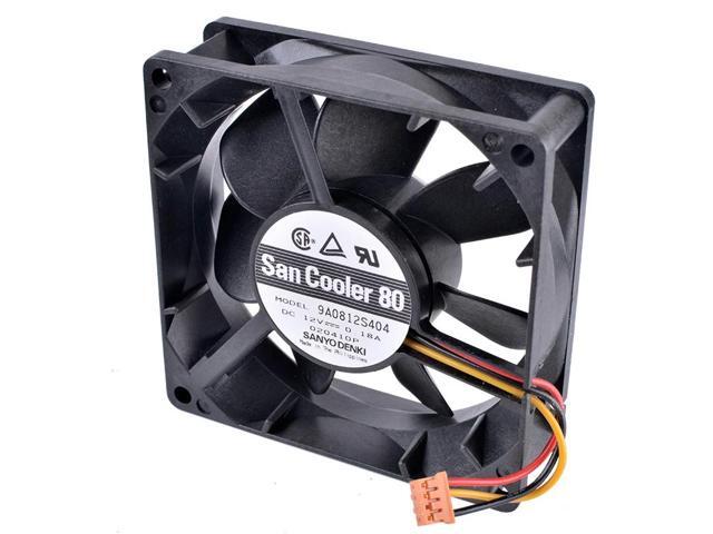 9A0812S404 8cm 8025 80x80x25mm 12V 0.18A Double ball bearing air volume cabinet cooling fan