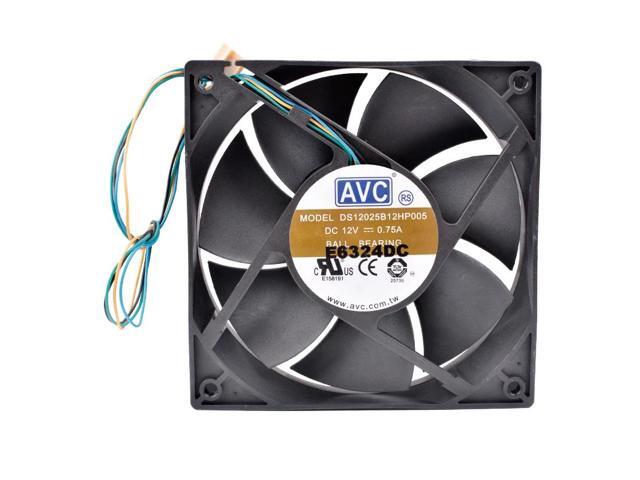 DS12025B12H 12cm 120mm fan 12025 12V 0.75A Double ball bearing 4pin PWM computer CPU cooler cooling fan