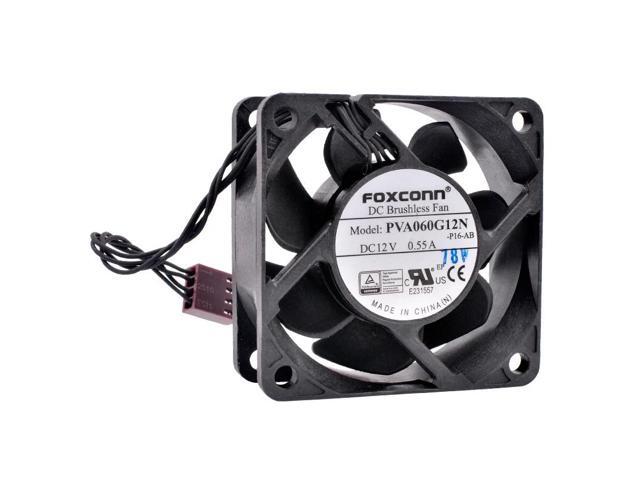 PVA060G12N 6cm 60mm 60x60x25mm 6025 DC12V 0.55A 4 lines server chassis CPU high air volume cooling fan