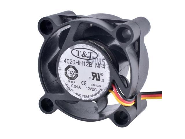 New 4020HH12B NF4 4cm 4020 40mm fan 12V 0.24A 3-wire belt monitoring speed double ball bearing large air volume cooling fan