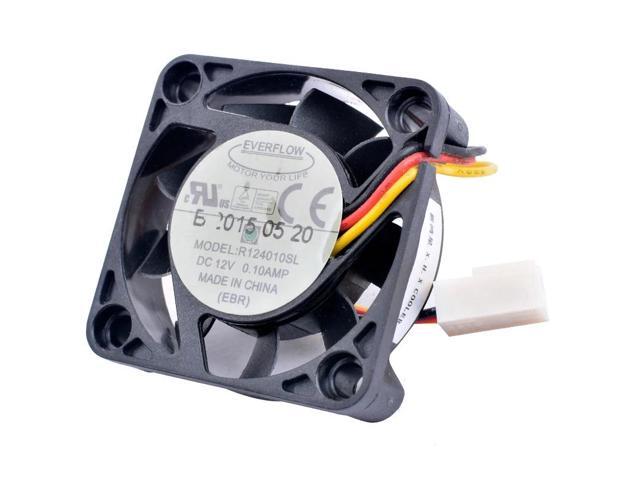 R124010SL EVERFLOW 4cm 4010 40x40x10mm 40mm fan 12V 0.10A 3 line speed detection mute CPU cooling fan