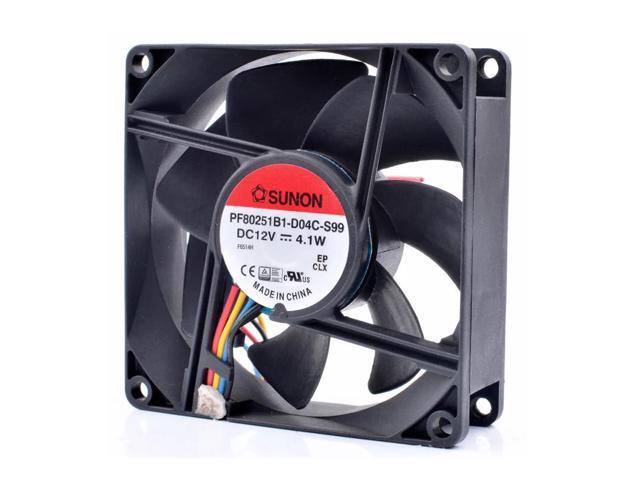 PF80251B1-D04C-S99 8cm 8025 80x80x25mm 12V 4.1W 4 line server chassis CPU cooling fan