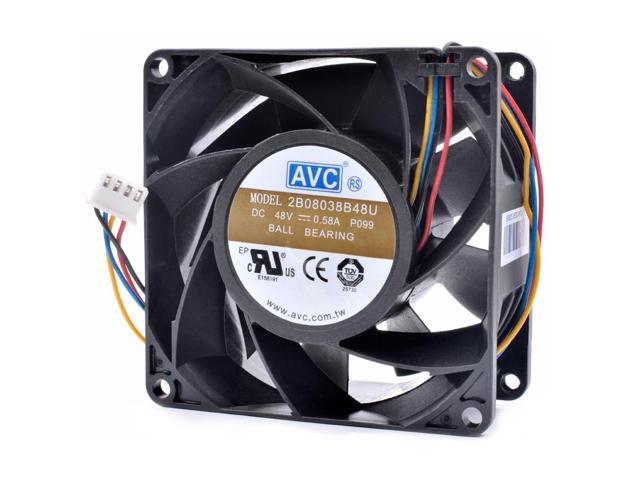 2B08038B48U 8cm 8038 80x80x38mm 48V 0.58A communication server chassis cooling fan